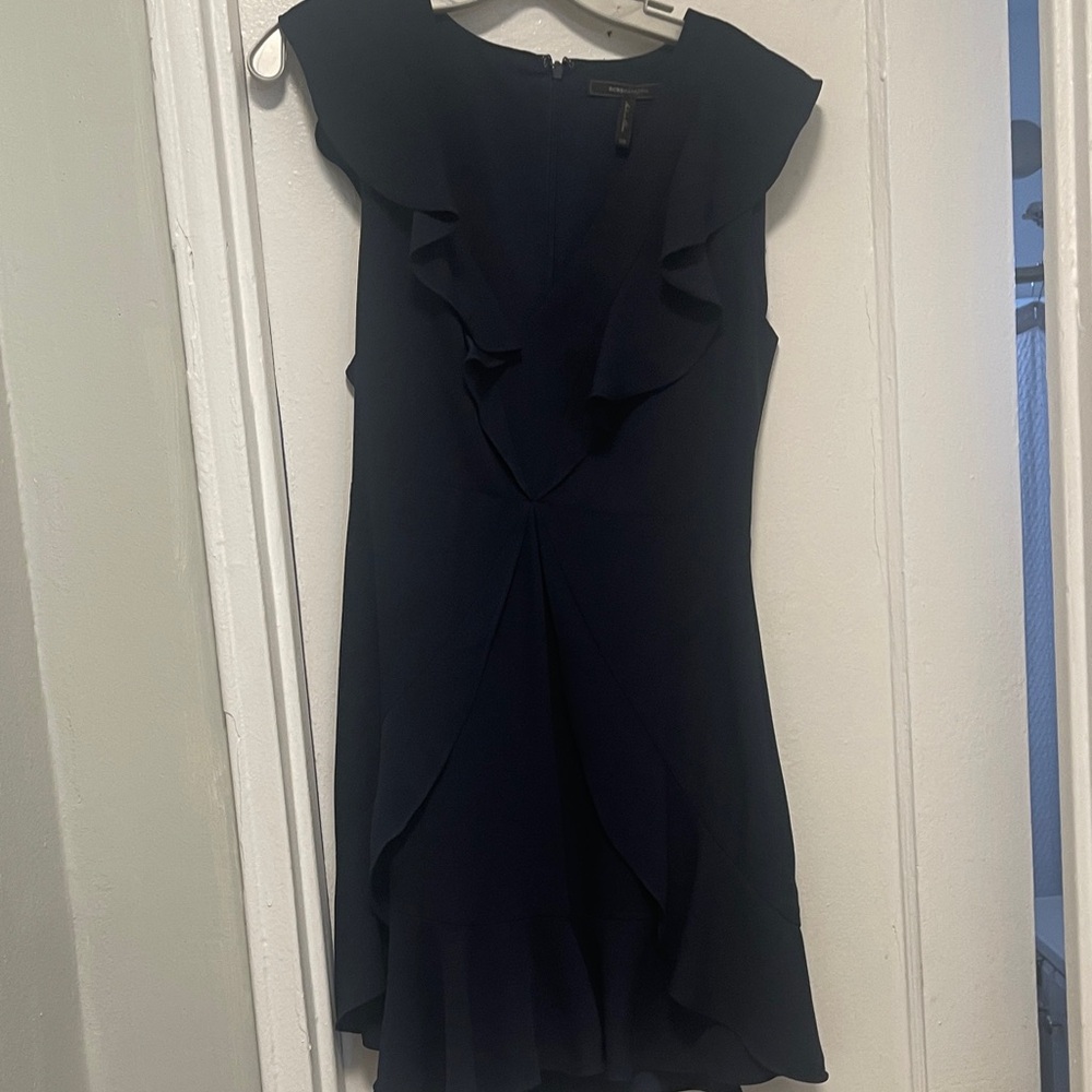 BCBGMaxAzria Dark Blue Asymmetrical Dress